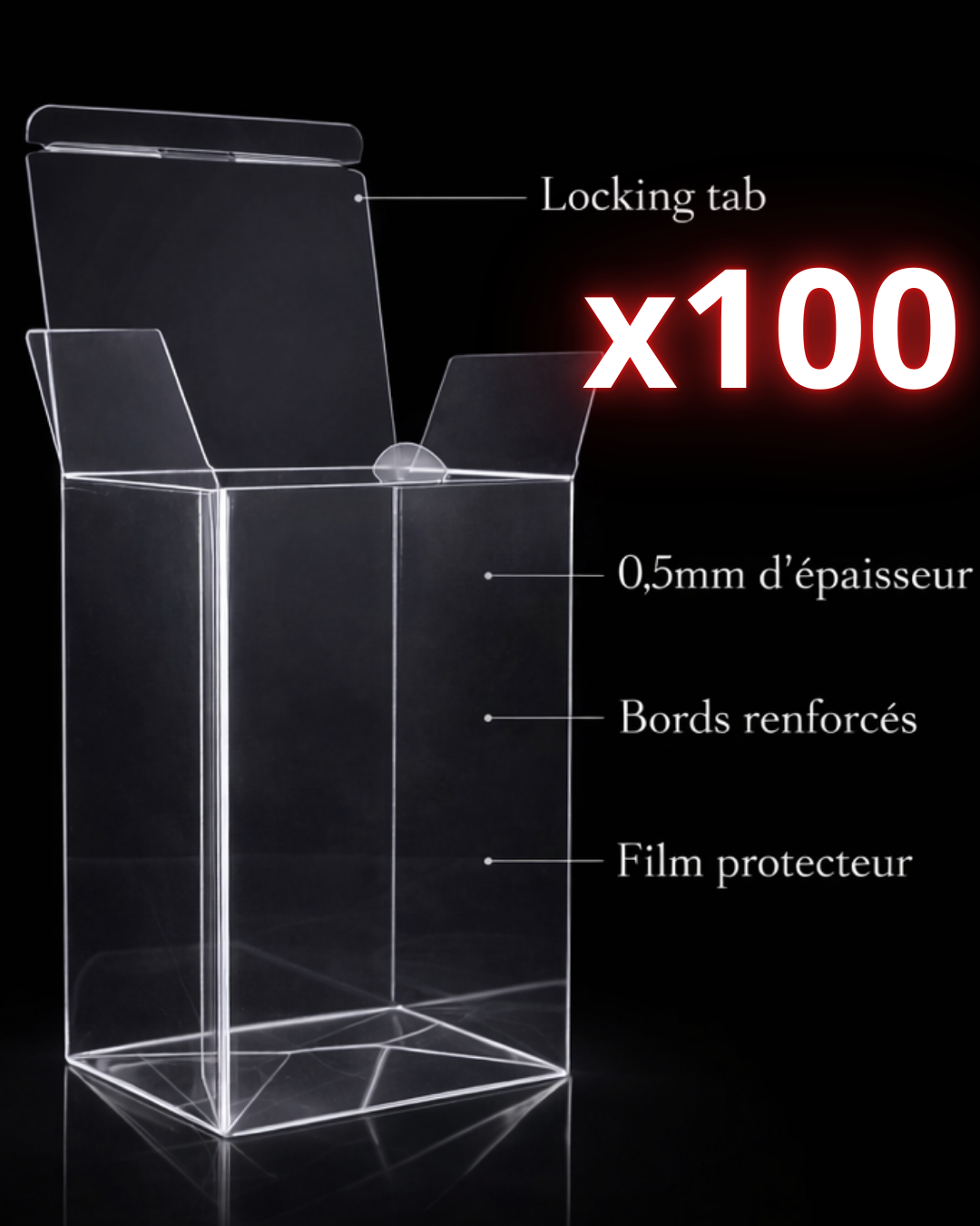 Protection Funko Pop 4" – Boîte de Protection Transparente Renforcée 0,5 mm X100