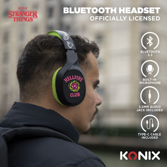 Konix Stranger Things Casque Audio sans Fil Bluetooth 5.3