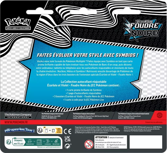 Pokemon EV10.5 : Foudre Noire & Flamme Blanche - Tripack Sticker Foudre Noire