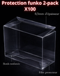 Protection Funko Pop 2-Pack – Boîte de Protection Transparente Renforcée 0,5 mm X100