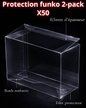 Protection Funko Pop 2-Pack – Boîte de Protection Transparente Renforcée 0,5 mm X50