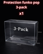 Protection Funko Pop 3-Pack – Boîte de Protection Transparente Renforcée 0,5 mm
