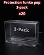 Protection Funko Pop 3-Pack – Boîte de Protection Transparente Renforcée 0,5 mm X20
