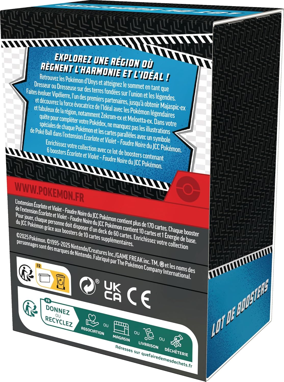 Pokemon Foudre Noire Bundle de 6 boosters FR