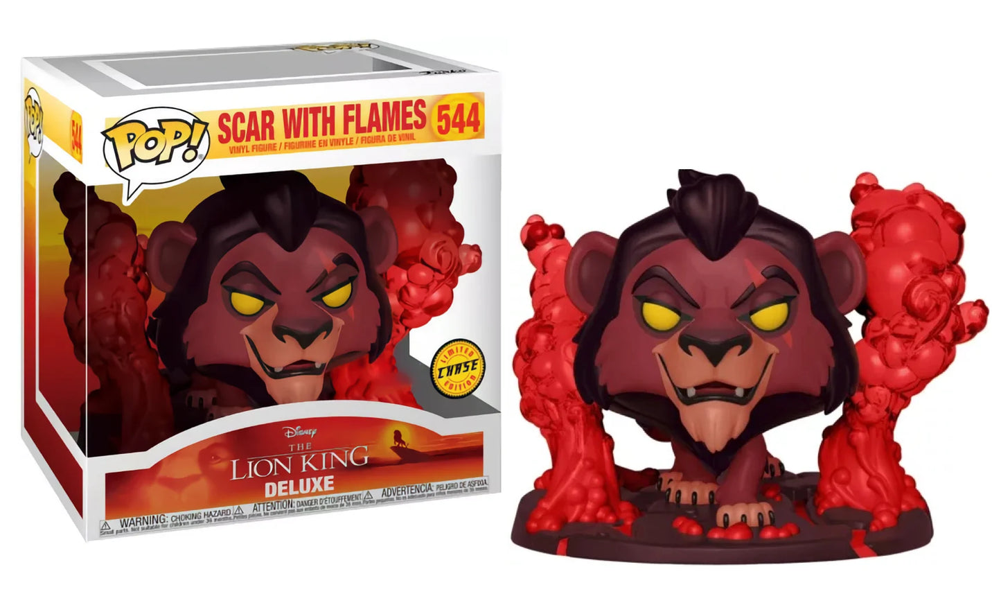LE ROI LION - POP Deluxe N° 544 - Scar avec flammes avec chase