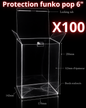 Lot de 100 Protections Funko Pop 6" – Boîte Transparente Renforcée PET 0,5 mm
