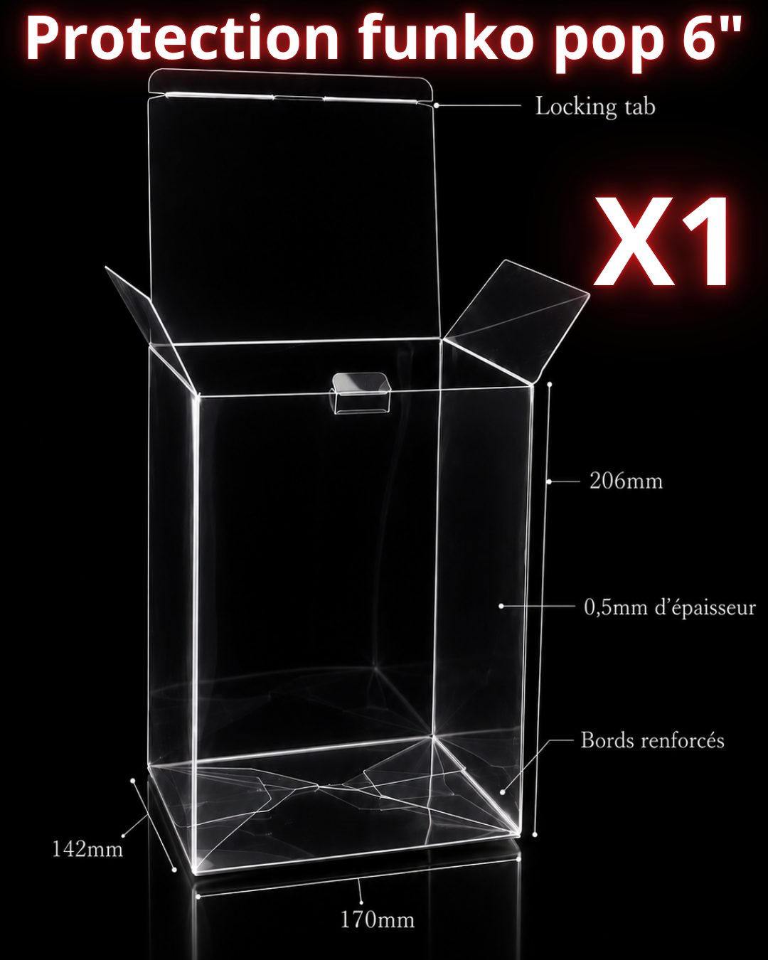 Funko Pop 6" – Boîte Transparente Renforcée PET 0,5 mm