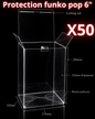 Lot de 50 Protections Funko Pop 6" – Boîte Transparente Renforcée PET 0,5 mm