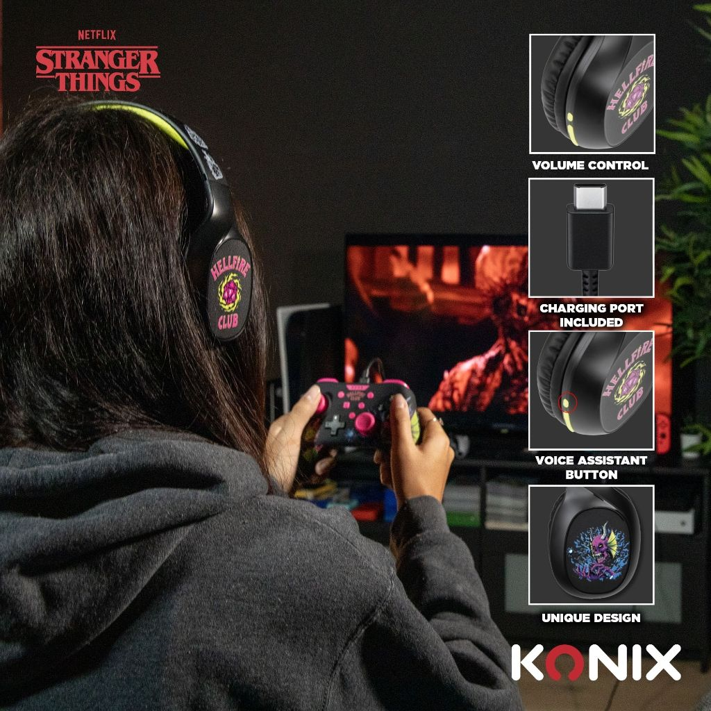 Konix Stranger Things Casque Audio sans Fil Bluetooth 5.3