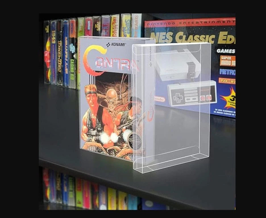 Lot 25 Boîtes Protection PET Premium 0.35mm EVORETRO pour Jeux NES